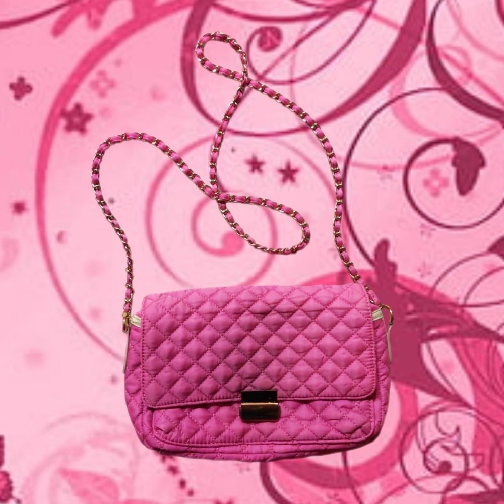 Barbiecore hot pink cross body purse